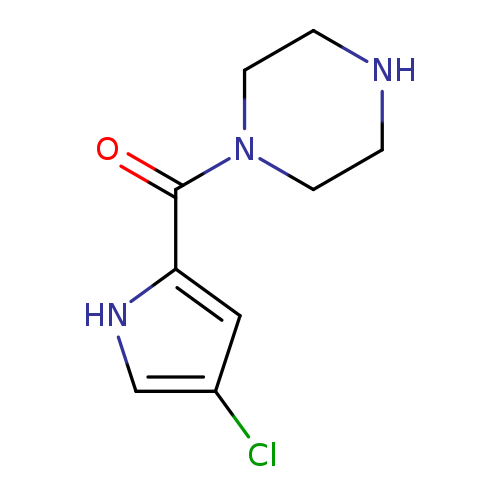 O=C(c1[nH]cc(c1)Cl)N1CCNCC1
