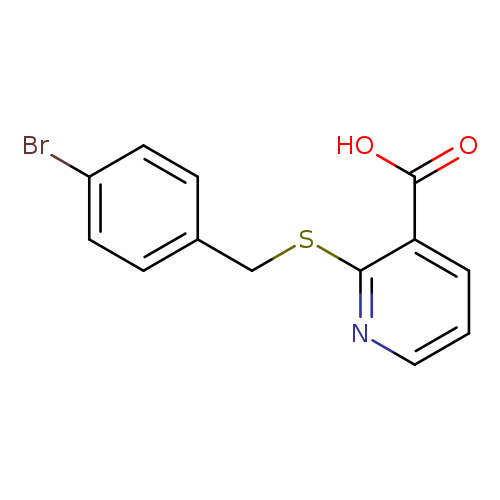 Brc1ccc(cc1)CSc1ncccc1C(=O)O