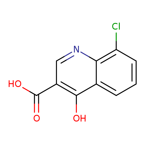 OC(=O)c1cnc2c(c1O)cccc2Cl