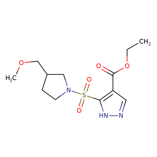 COCC1CCN(C1)S(=O)(=O)c1[nH]ncc1C(=O)OCC