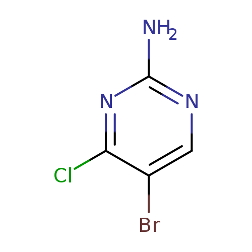 Nc1ncc(c(n1)Cl)Br