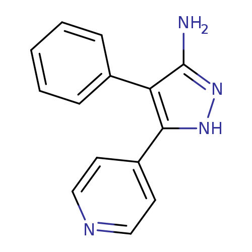 Nc1n[nH]c(c1c1ccccc1)c1ccncc1