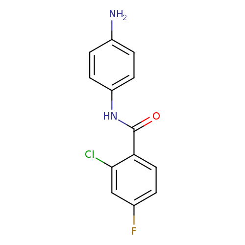 Nc1ccc(cc1)NC(=O)c1ccc(cc1Cl)F