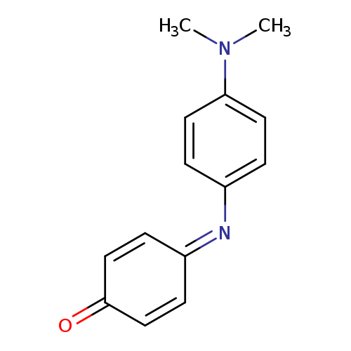 CN(c1ccc(cc1)N=C1C=CC(=O)C=C1)C