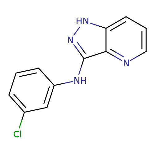 Clc1cccc(c1)Nc1n[nH]c2c1nccc2