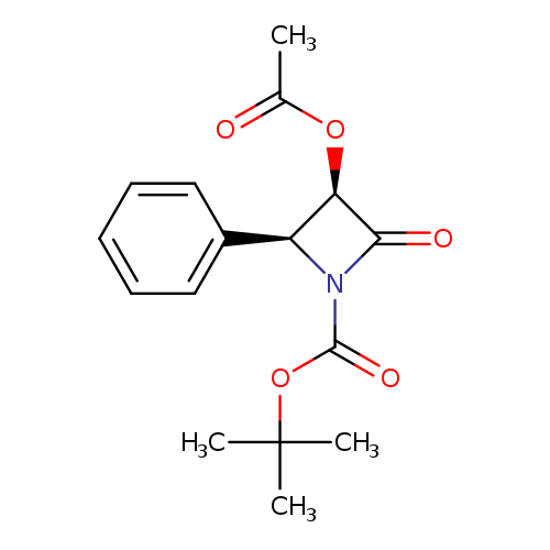 CC(=O)O[C@H]1C(=O)N([C@H]1c1ccccc1)C(=O)OC(C)(C)C