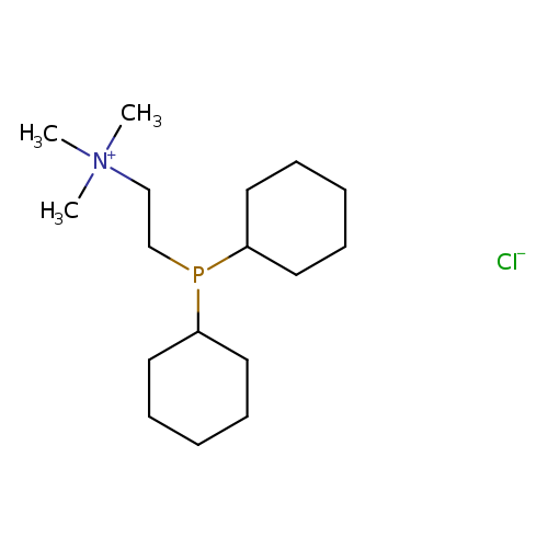 C[N+](CCP(C1CCCCC1)C1CCCCC1)(C)C.[Cl-]