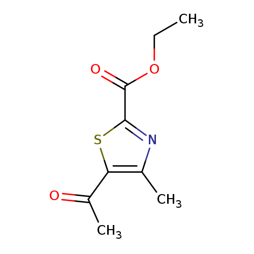 CCOC(=O)c1nc(c(s1)C(=O)C)C
