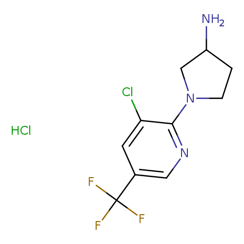 NC1CCN(C1)c1ncc(cc1Cl)C(F)(F)F.Cl