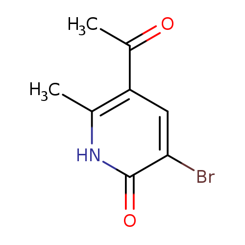 CC(=O)c1cc(Br)c(=O)[nH]c1C