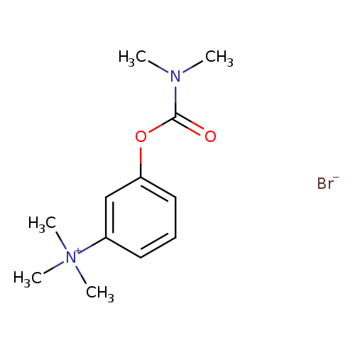 O=C(N(C)C)Oc1cccc(c1)[N+](C)(C)C.[Br-]