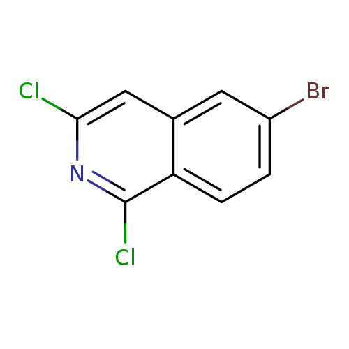 Brc1ccc2c(c1)cc(nc2Cl)Cl