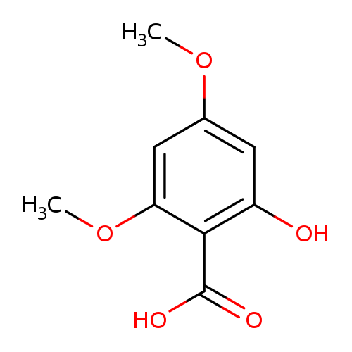 COc1cc(OC)cc(c1C(=O)O)O