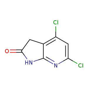 O=C1Nc2c(C1)c(Cl)cc(n2)Cl