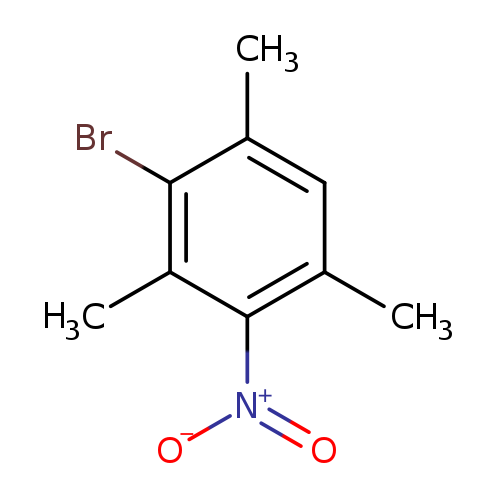 [O-][N+](=O)c1c(C)cc(c(c1C)Br)C