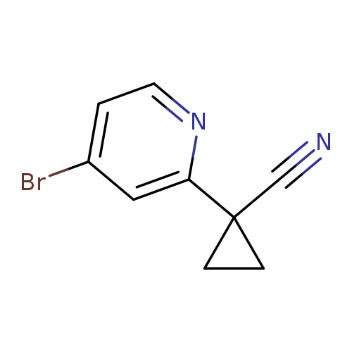 N#CC1(CC1)c1nccc(c1)Br