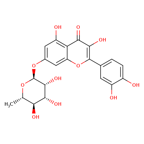 O[C@H]1[C@@H](O[C@H]([C@@H]([C@H]1O)O)C)Oc1cc(O)c2c(c1)oc(c(c2=O)O)c1ccc(c(c1)O)O
