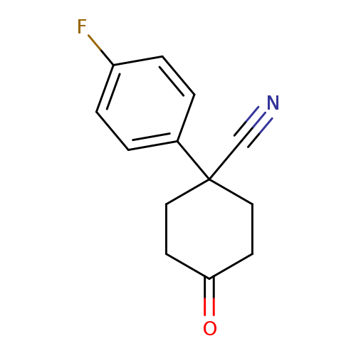 N#CC1(CCC(=O)CC1)c1ccc(cc1)F