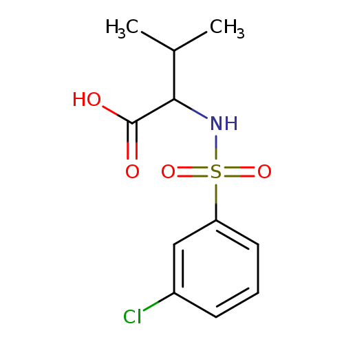 CC(C(C(=O)O)NS(=O)(=O)c1cccc(c1)Cl)C
