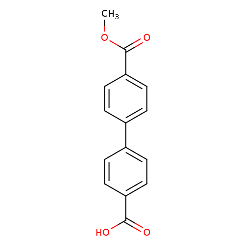 COC(=O)c1ccc(cc1)c1ccc(cc1)C(=O)O