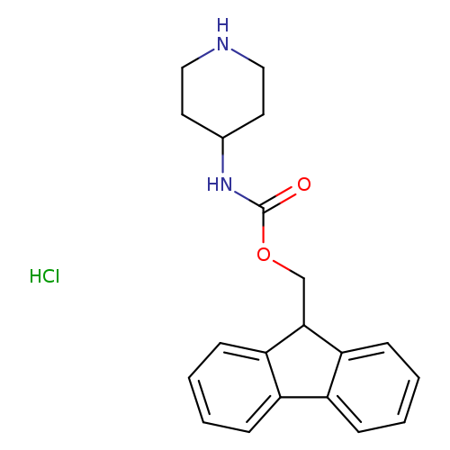 O=C(NC1CCNCC1)OCC1c2ccccc2c2c1cccc2.Cl
