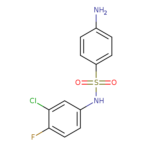 Nc1ccc(cc1)S(=O)(=O)Nc1ccc(c(c1)Cl)F
