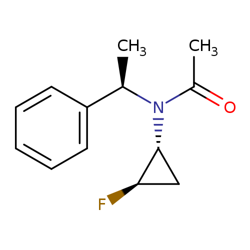 C[C@@H](N([C@@H]1C[C@H]1F)C(=O)C)c1ccccc1