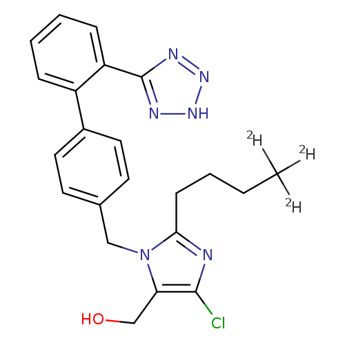 OCc1c(Cl)nc(n1Cc1ccc(cc1)c1ccccc1c1n[nH]nn1)CCCC([2H])([2H])[2H]