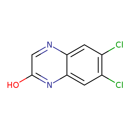 Oc1cnc2c(n1)cc(c(c2)Cl)Cl