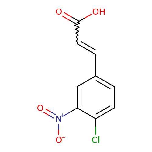 OC(=O)C=Cc1ccc(c(c1)[N+](=O)[O-])Cl