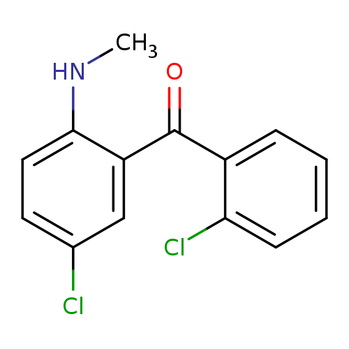 CNc1ccc(cc1C(=O)c1ccccc1Cl)Cl