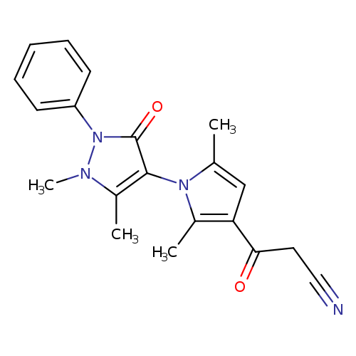 N#CCC(=O)c1cc(n(c1C)c1c(=O)n(n(c1C)C)c1ccccc1)C