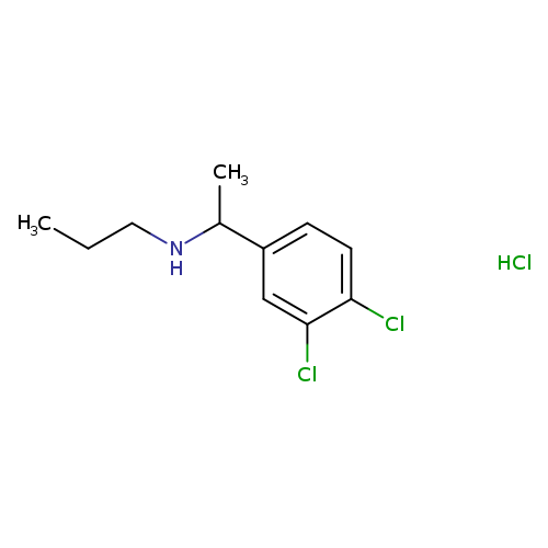 CCCNC(c1ccc(c(c1)Cl)Cl)C.Cl