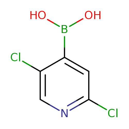 Clc1ncc(c(c1)B(O)O)Cl