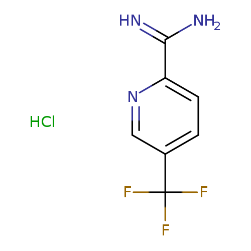 NC(=N)c1ccc(cn1)C(F)(F)F.Cl