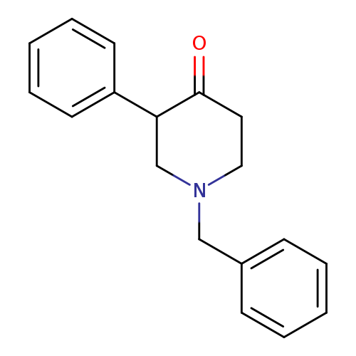 O=C1CCN(CC1c1ccccc1)Cc1ccccc1