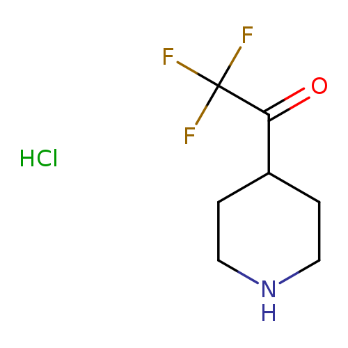 O=C(C(F)(F)F)C1CCNCC1.Cl