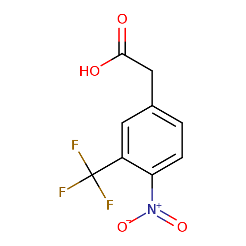 OC(=O)Cc1ccc(c(c1)C(F)(F)F)[N+](=O)[O-]