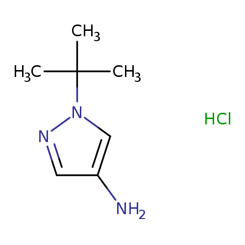 CC(n1ncc(c1)N)(C)C.Cl