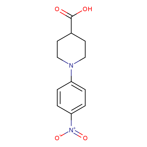 OC(=O)C1CCN(CC1)c1ccc(cc1)[N+](=O)[O-]