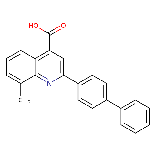 OC(=O)c1cc(nc2c1cccc2C)c1ccc(cc1)c1ccccc1