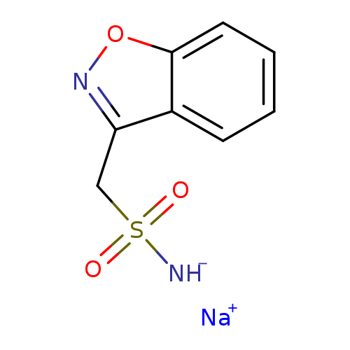 [NH-]S(=O)(=O)Cc1noc2c1cccc2.[Na+]