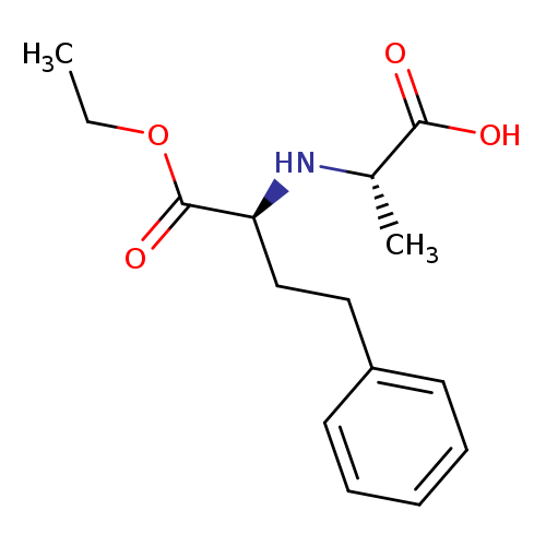 CCOC(=O)[C@@H](N[C@H](C(=O)O)C)CCc1ccccc1