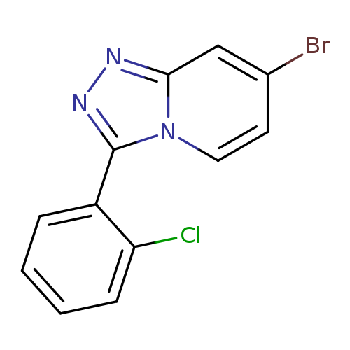 Brc1ccn2c(c1)nnc2c1ccccc1Cl