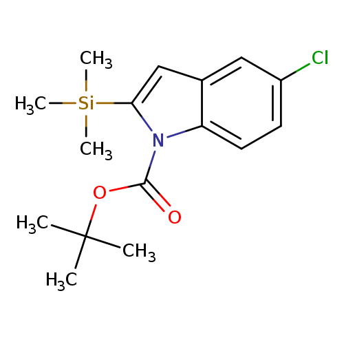 Clc1ccc2c(c1)cc(n2C(=O)OC(C)(C)C)[Si](C)(C)C