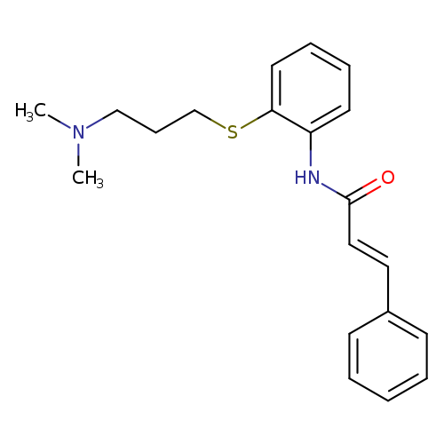 CN(CCCSc1ccccc1NC(=O)/C=C/c1ccccc1)C