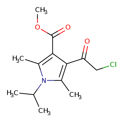 ClCC(=O)c1c(C(=O)OC)c(n(c1C)C(C)C)C