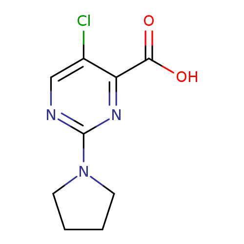 OC(=O)c1nc(ncc1Cl)N1CCCC1