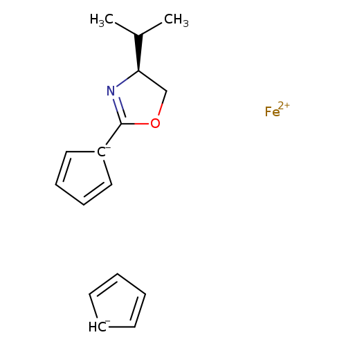 [CH-]1C=CC=C1.CC([C@H]1COC(=N1)[C-]1C=CC=C1)C.[Fe+2]