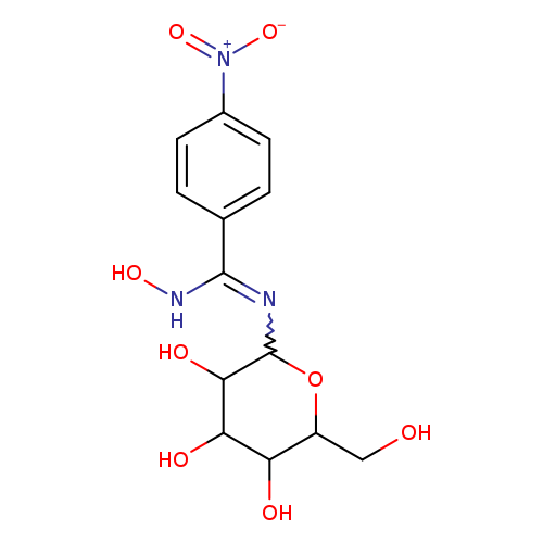 OCC1OC(N=C(c2ccc(cc2)[N+](=O)[O-])NO)C(C(C1O)O)O